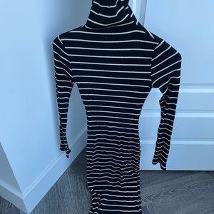 Fitted ribbed reformation turtle neck dress